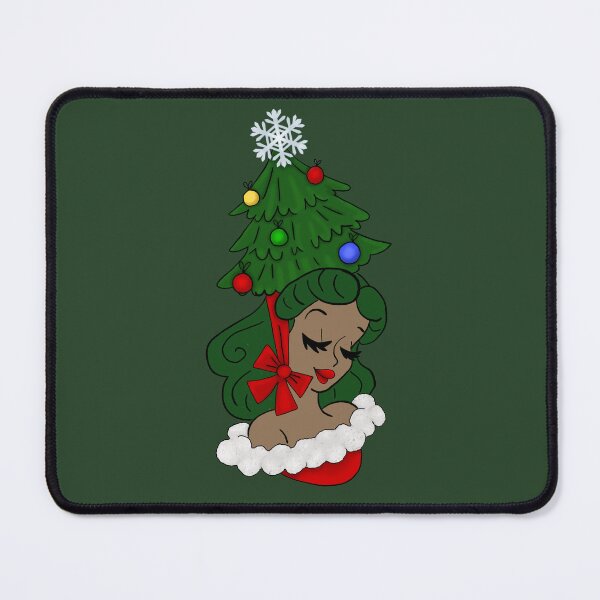 Item preview, Vintage Woman with Christmas Tree Hat designed and sold by AnnabethQuinn.