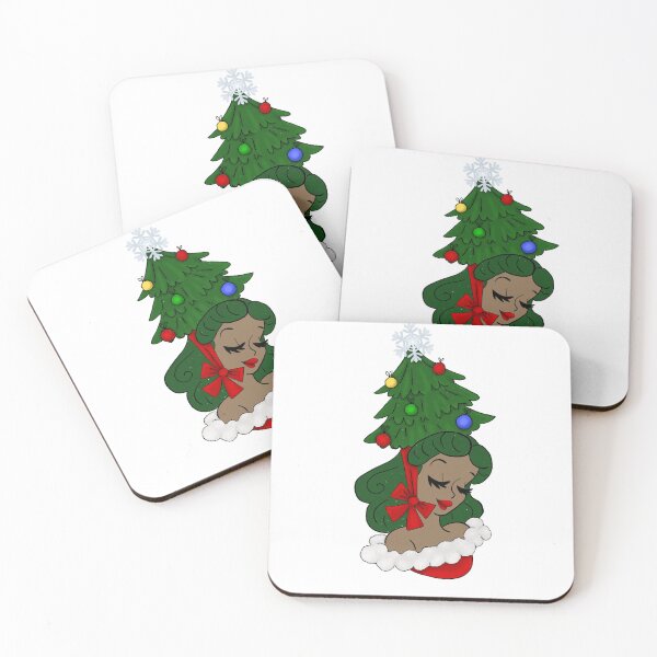 Item preview, Vintage Woman with Christmas Tree Hat designed and sold by AnnabethQuinn.