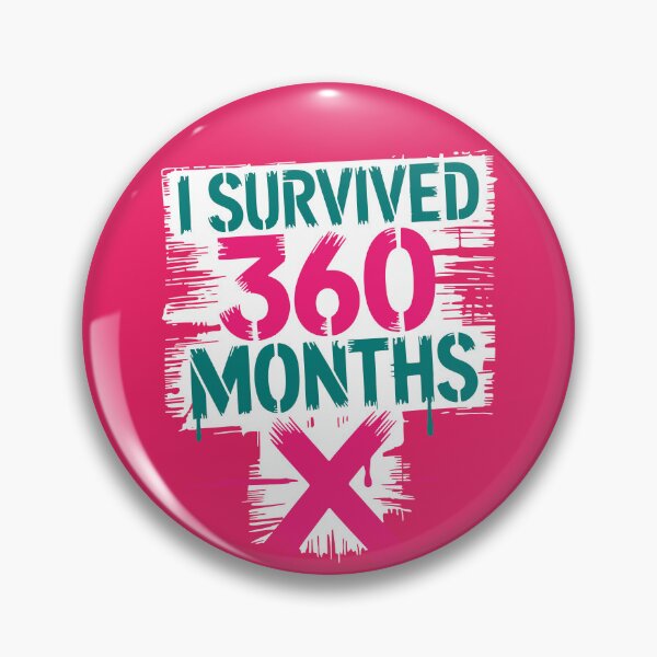 Item preview, I Survived 360 Months - 30th Birthday Milestone Design designed and sold by cabana.space.