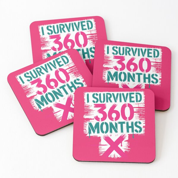 Item preview, I Survived 360 Months - 30th Birthday Milestone Design designed and sold by cabana.space.