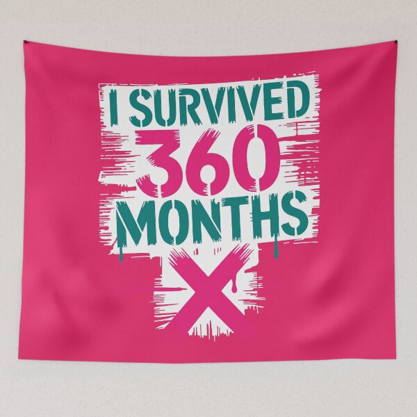 Item preview, I Survived 360 Months - 30th Birthday Milestone Design designed and sold by cabana.space.