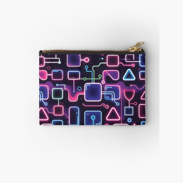 Item preview, Futuristic Neon Circuit Flowchart Tech Grid Design designed and sold by SplashTastic.