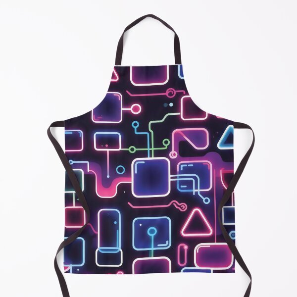 Item preview, Futuristic Neon Circuit Flowchart Tech Grid Design designed and sold by SplashTastic.