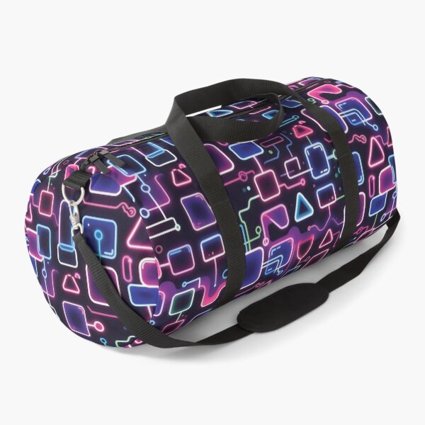 Item preview, Futuristic Neon Circuit Flowchart Tech Grid Design designed and sold by SplashTastic.