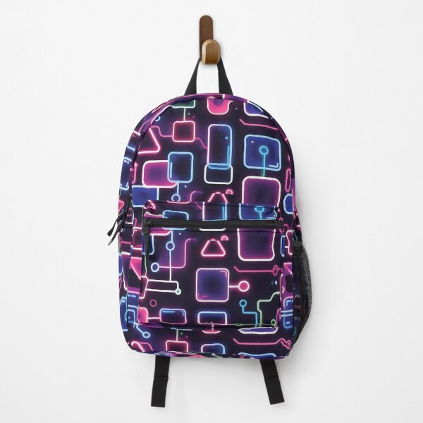Item preview, Futuristic Neon Circuit Flowchart Tech Grid Design designed and sold by SplashTastic.