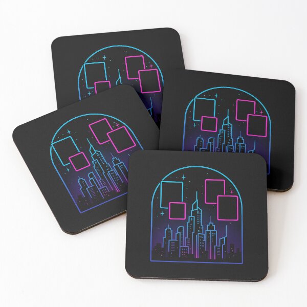 Item preview, Skyline of Holograms – Futuristic Neon Cityscape designed and sold by AddictiveDesign.