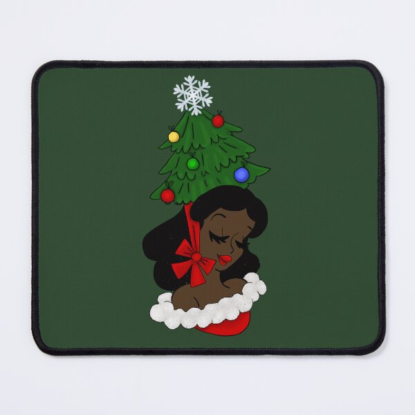 Item preview, Vintage Woman with Christmas Tree Hat designed and sold by AnnabethQuinn.