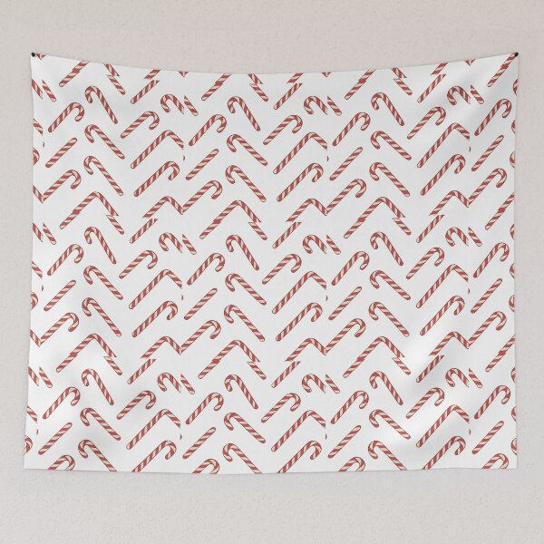 Item preview, Candy Cane Chevron Seamless Pattern – Christmas White Edition designed and sold by PunchDrop.