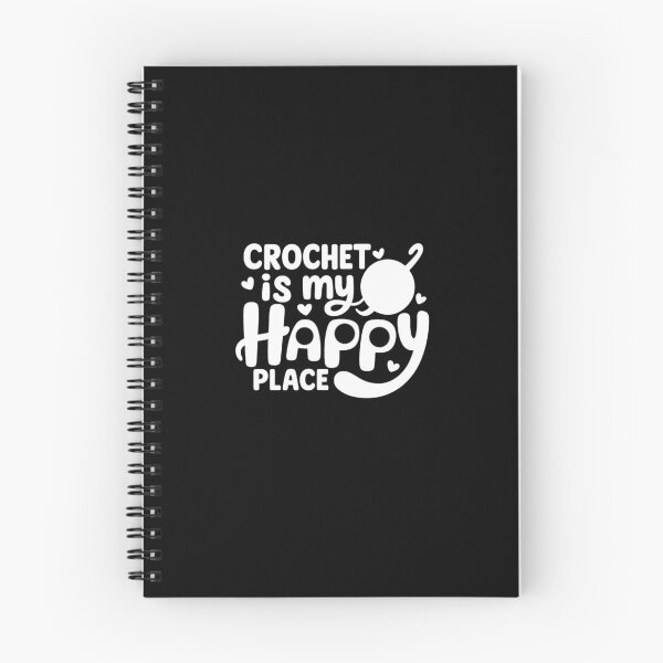 Item preview, Crochet Is My Happy Place – Relaxation Craft Quote designed and sold by artcultreone.