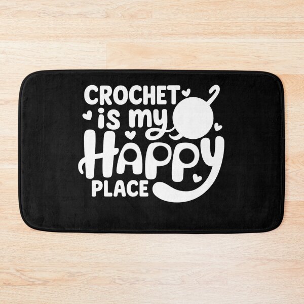 Item preview, Crochet Is My Happy Place – Relaxation Craft Quote designed and sold by artcultreone.