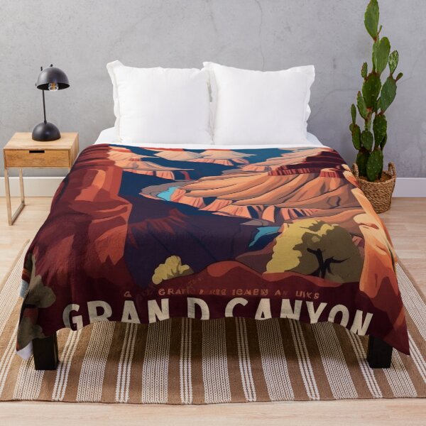 Item preview, Grand Canyon Sunset Poster | Retro WPA National Park Art designed and sold by Esterlane.