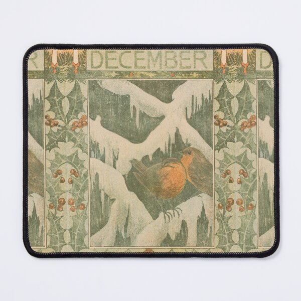 Item preview, December calendar page with robins designed and sold by felttipcat.