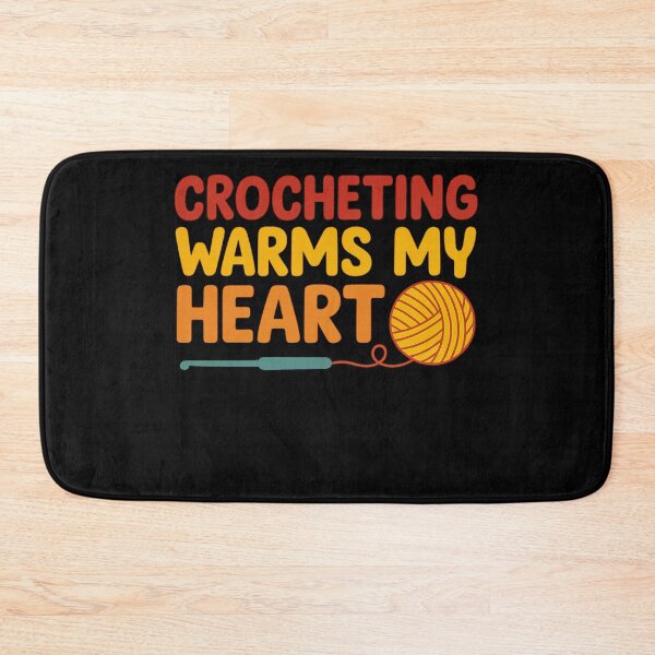Item preview, Crocheting Warms My Heart – Cozy Craft Quote designed and sold by artcultreone.