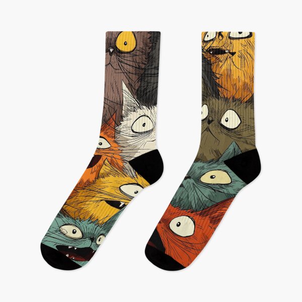 Item preview, Colorful Cartoon Cats designed and sold by JPugliese.