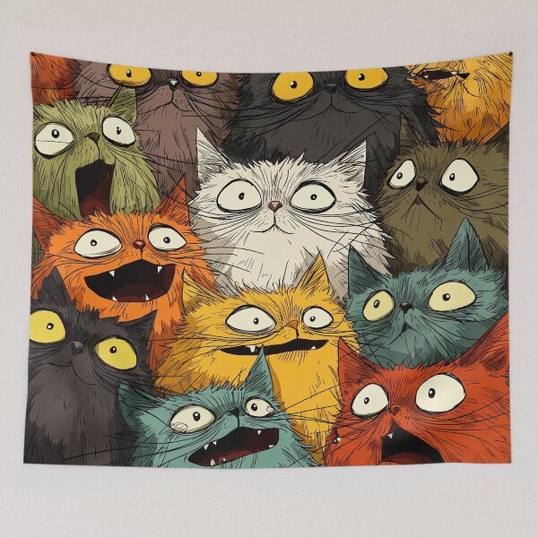 Item preview, Colorful Cartoon Cats designed and sold by JPugliese.
