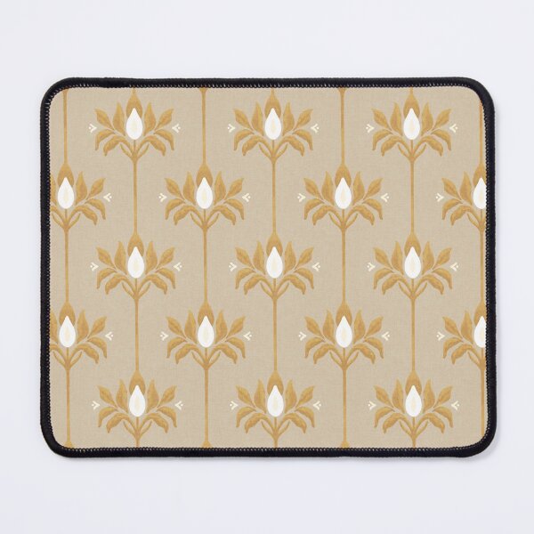 Item preview, French Country Peace Lilly Flower stripes - subtle texture beige gold designed and sold by aliceandida.