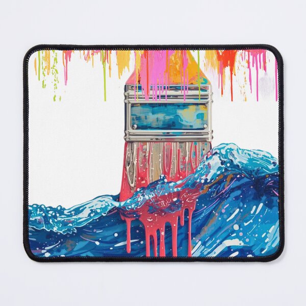 Item preview, Colorful Dripping Canvas with Waves brushes designed and sold by Modern-Tropical.