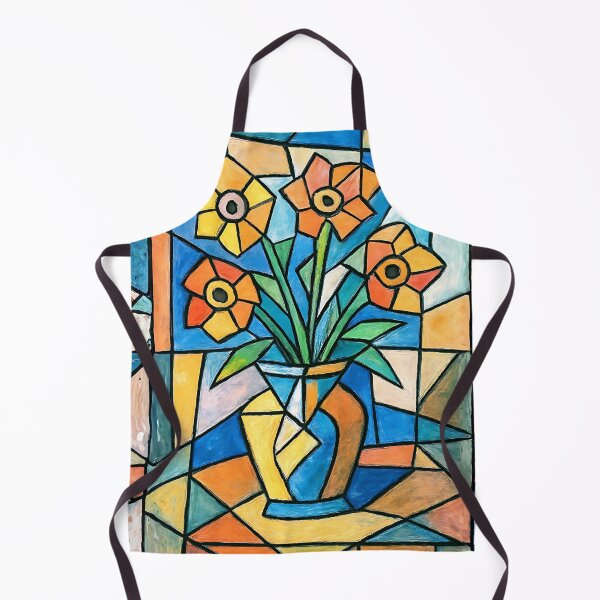 Item preview, A Vase of Flowers, Picasso Style Art designed and sold by WJ Cozy Creations.