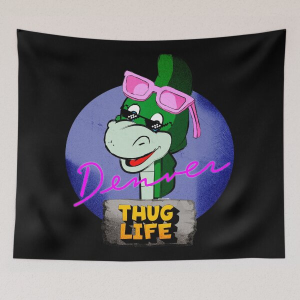 Item preview, Denver Thug Life - Retro 90s Dinosaur Pink Glasses designed and sold by retrologie.