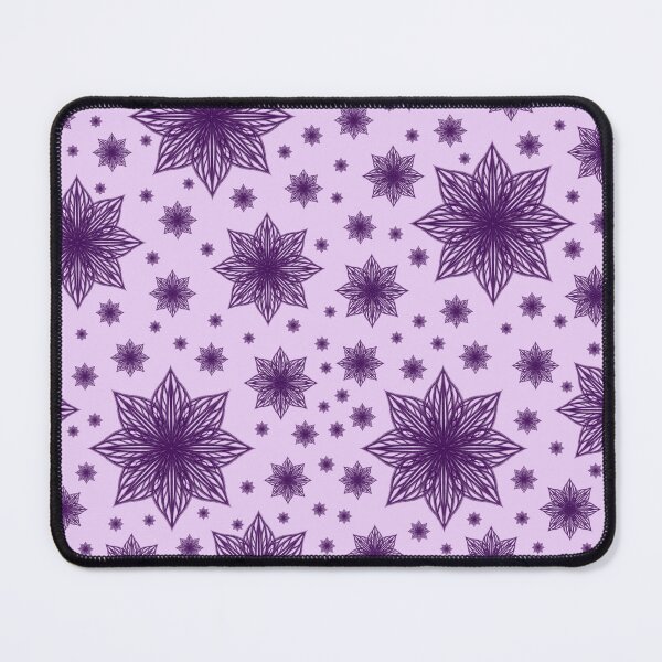 Item preview, "Clairvoyant" pattern of fluffy purple snowflakes designed and sold by Cherevan.
