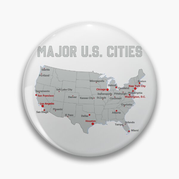 Item preview, Bold USA Cities Map – Vibrant Urban Landmarks Tee designed and sold by mashmosh.