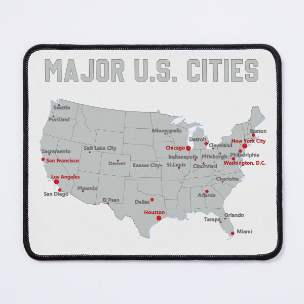 Item preview, Bold USA Cities Map – Vibrant Urban Landmarks Tee designed and sold by mashmosh.