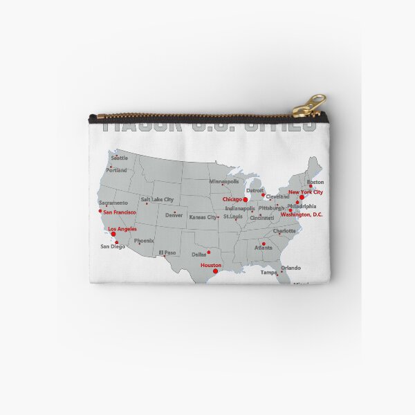 Item preview, Bold USA Cities Map – Vibrant Urban Landmarks Tee designed and sold by mashmosh.