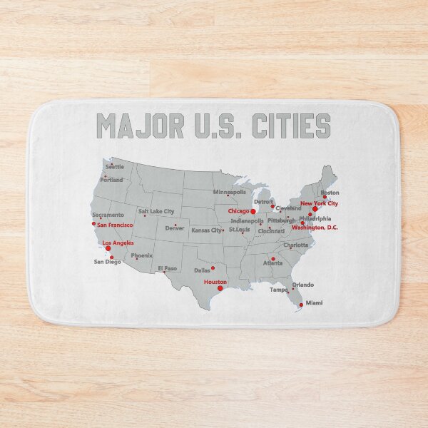 Item preview, Bold USA Cities Map – Vibrant Urban Landmarks Tee designed and sold by mashmosh.