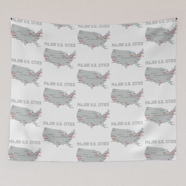 Item preview, Bold USA Cities Map – Vibrant Urban Landmarks Tee designed and sold by mashmosh.
