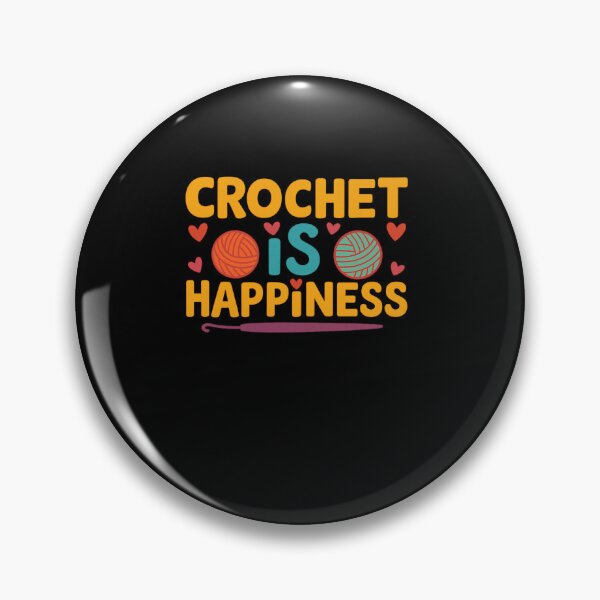 Item preview, Crochet Is Happiness – Crafting Positivity Quote designed and sold by artcultreone.