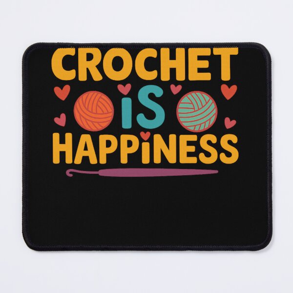 Item preview, Crochet Is Happiness – Crafting Positivity Quote designed and sold by artcultreone.