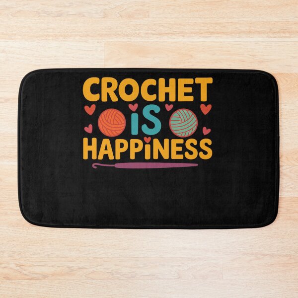 Item preview, Crochet Is Happiness – Crafting Positivity Quote designed and sold by artcultreone.