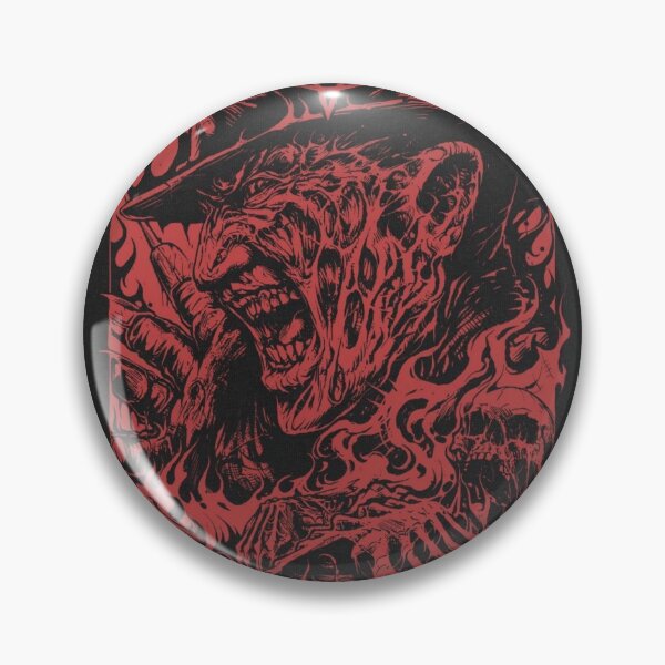 Item preview, Red Horror Portrait With Flames designed and sold by Adronia.
