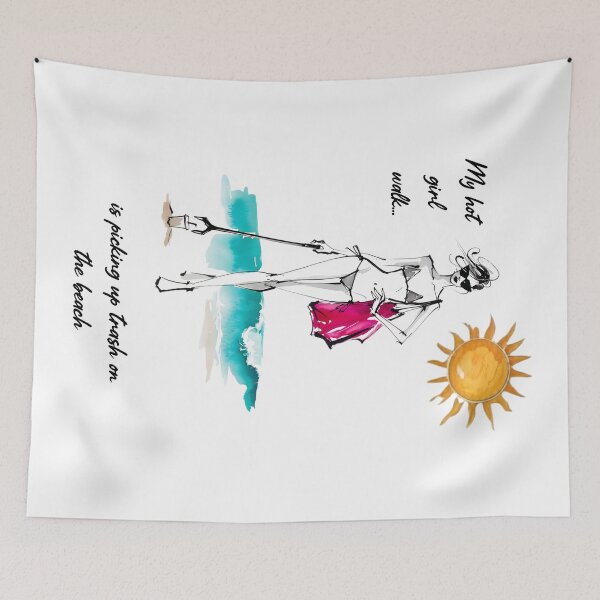 Item preview, My Hot Girl Walk is Beach Cleanup designed and sold by PTTPeopleWear.