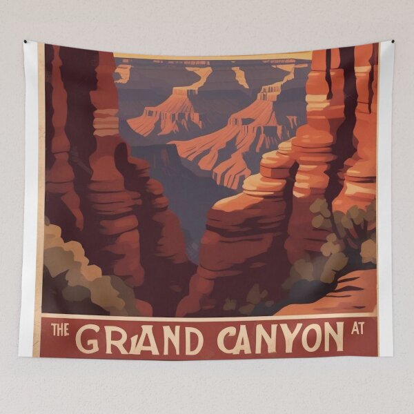 Item preview, Vintage Canyon Travel Art | WPA National Park Print designed and sold by Esterlane.