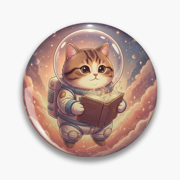 Item preview, Cat Astronaut Reading a Book – “Space Bookworm” designed and sold by JLMWorks.