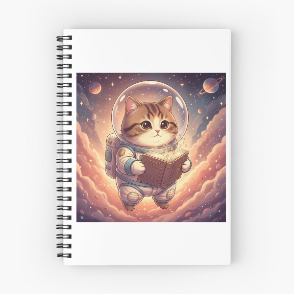 Item preview, Cat Astronaut Reading a Book – “Space Bookworm” designed and sold by JLMWorks.