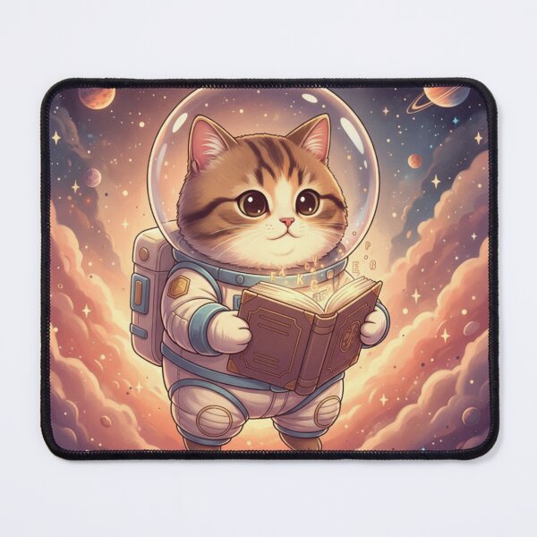 Item preview, Cat Astronaut Reading a Book – “Space Bookworm” designed and sold by JLMWorks.