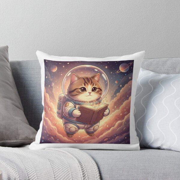Item preview, Cat Astronaut Reading a Book – “Space Bookworm” designed and sold by JLMWorks.