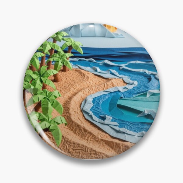 Item preview, Origami Tropical Beach and Ocean - Geometric Island Art for Travel & Coastal Decor designed and sold by JaneMcCarthyDNA.