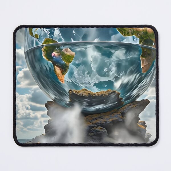 Item preview, Crystal Earth Rising Above the Ocean – Surreal Planet Art designed and sold by internetwatcher.