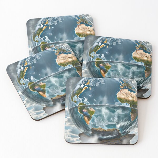 Item preview, Crystal Earth Rising Above the Ocean – Surreal Planet Art designed and sold by internetwatcher.