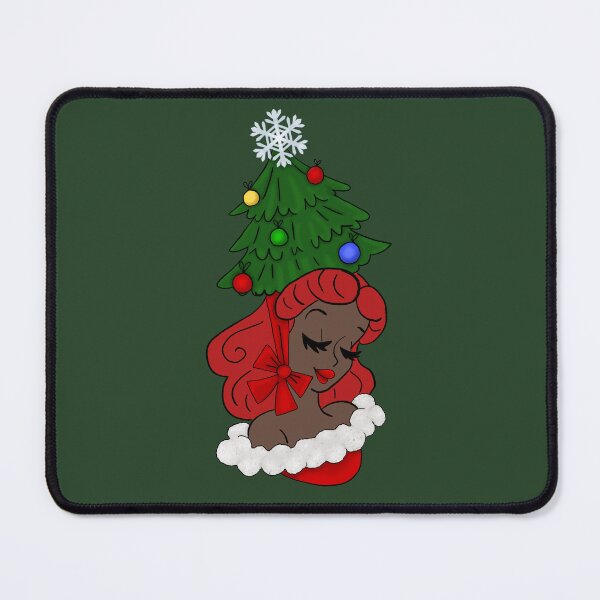 Item preview, Vintage Woman with Christmas Tree Hat designed and sold by AnnabethQuinn.