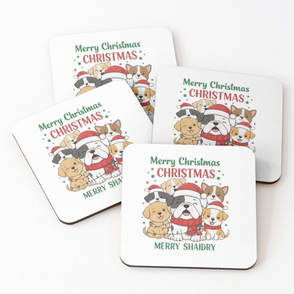 Item preview, Cute Merry Christmas Dogs – Kawaii Holiday Puppy Illustration designed and sold by ZYNORAworld.