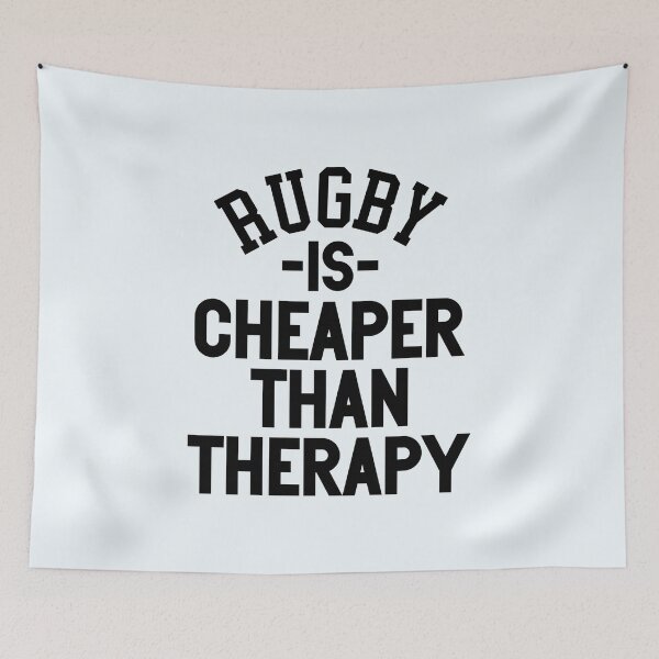 Item preview, Rugby Is Cheaper Than Therapy: Apparel & Home Decor  designed and sold by Compass and a Camera.