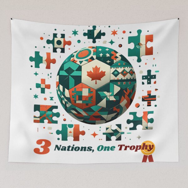 Item preview, World Cup 2026 Unity Puzzle Three Nations designed and sold by DrawDrip.