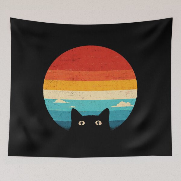Item preview, Retro Cat Sunset Silhouette designed and sold by Blurbean.