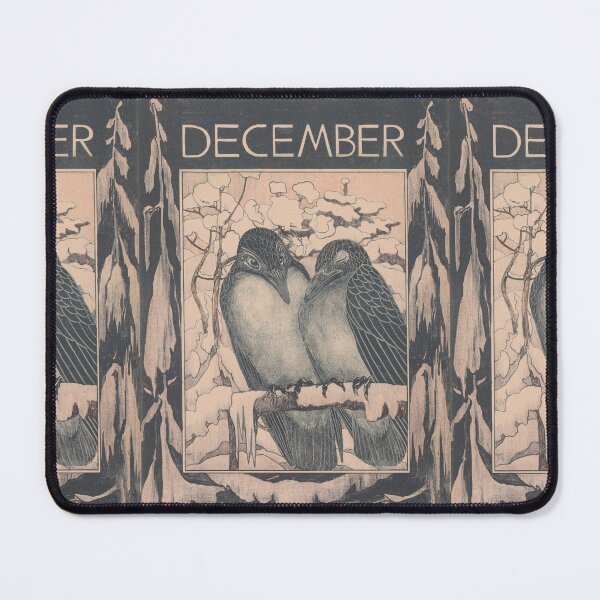 Item preview, December calendar page with two birds designed and sold by felttipcat.