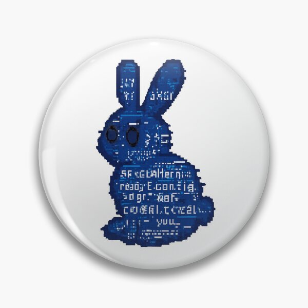 Item preview, Glitch Blue Bunny Pixel Error Art designed and sold by Lunarifinds .