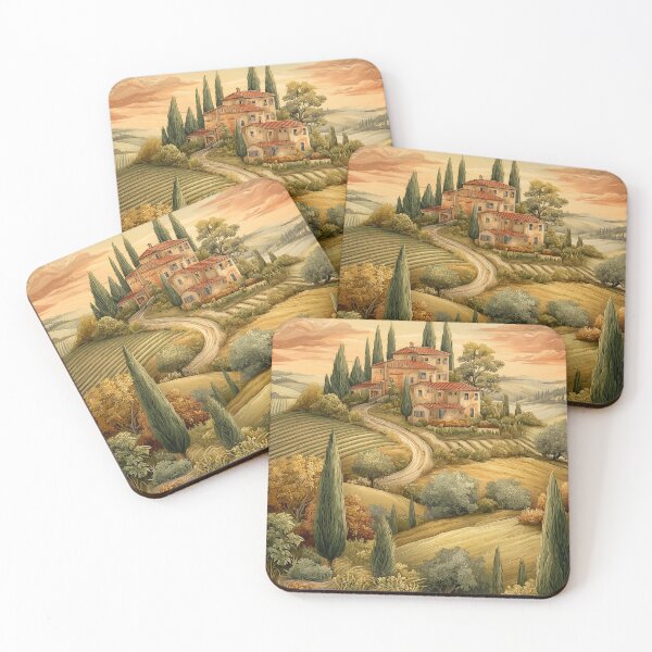 Item preview, Tuscan Villa Landscape Painting designed and sold by PetsArt.